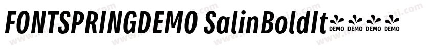 FONTSPRINGDEMO SalinBoldIt字体转换